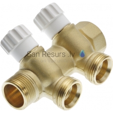 TECElogo universal mainfold, with shut-off 3/4
