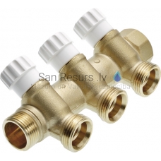 TECElogo universal mainfold, with shut-off 3/4