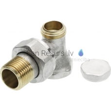 TECElogo radiator return screw connection, corner type 1/2“ IS х 1/2“ VS 10 bar 120°C