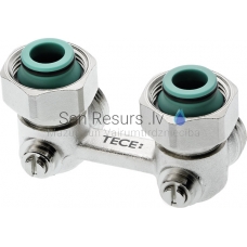 TECElogo two-pipe valve block for HC, corner type 3/4“ Ek x 3/4“ Ek 10 bar 110°C