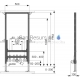 TECEprofil bidet module for wall-mounted bidet 1120 mm