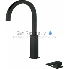 TRES CUADRO Console sink faucet with one lever, black matt