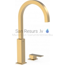 TRES CUADRO Console sink faucet with one lever, gold matt