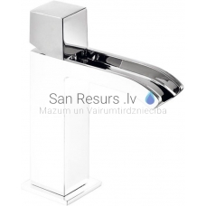 TRES CUADRO sink faucet, white Chromium