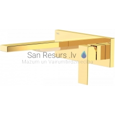 TRES CUADRO wall kitchen faucet, Gold