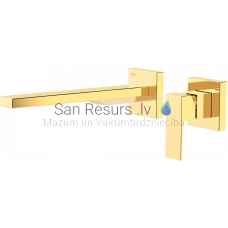 TRES CUADRO wall kitchen faucet, Gold