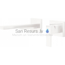 TRES CUADRO wall kitchen faucet, White matt