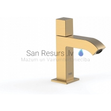 TRES CUADRO Washbasin faucet for one water, gold matt