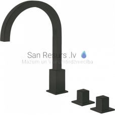 TRES CUADRO bathtub faucet, black matt