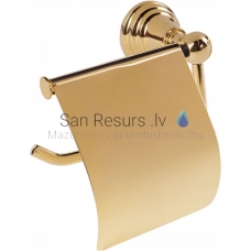 TRES CLASSIC RETRO держатель для туалетной бумаги с крышко, GOLD, золото