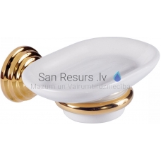TRES CLASSIC RETRO Ceramic wall-mounted soap dish, Gold