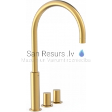 TRES STUDY Console sink faucet with one lever, gold matt