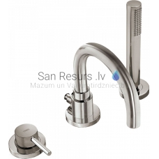 TRES STUDY Single lever bath rim faucet, Steel