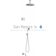 TRES CLASIC RETRO SHOWER COLORS Electronic shower set with built-in thermostat SHOWER TECHNOLOGY, Steel