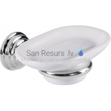 TRES CLASSIC RETRO Ceramic wall-mounted soap dish, Chrome