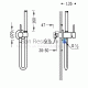 TRES MAX-TRES Concealed single lever faucet with bidet shower, Chromium