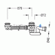 TRES Bath valve with drainage point, Chromium