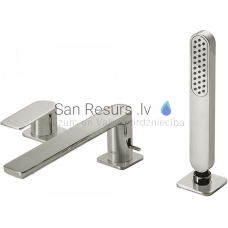 TRES LOFT Single lever bath rim faucet, Steel