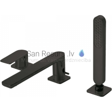 TRES LOFT Single lever bath rim faucet, black matt