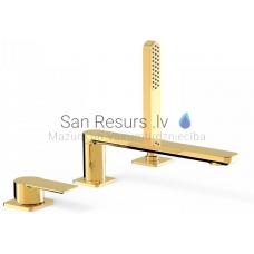 TRES LOFT Single lever bath rim faucet, gold