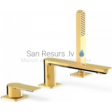 TRES LOFT Single lever bath rim faucet, gold