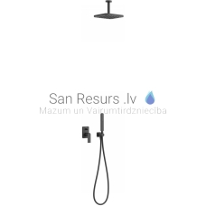 TRES LOFT built-in shower faucet with shower set, black matt