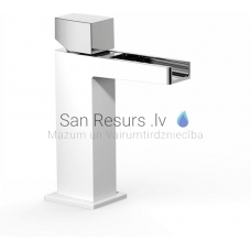 TRES SLIM sink faucet, white Chromium