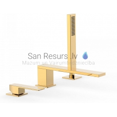 TRES SLIM Single lever bath rim faucet, gold