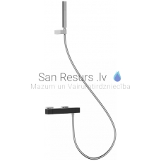 TRES SLIM Shower faucet with thermostat, black Chromium