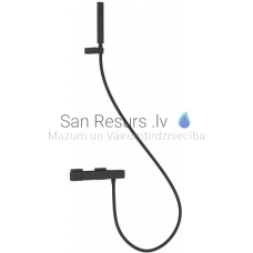 TRES SLIM Shower faucet with thermostat, black matt