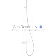 TRES SLIM Thermostatic bath and shower faucet, white matt