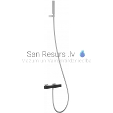 TRES SLIM Thermostatic bath and shower faucet, black Chromium