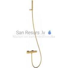 TRES SLIM Thermostatic bath and shower faucet, gold matt
