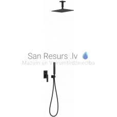 TRES SLIM built-in shower faucet with shower set, black matt