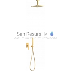 TRES SLIM built-in shower faucet with shower set, gold matt