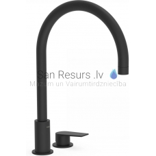 TRES PROJECT Console sink faucet with one lever, black matt