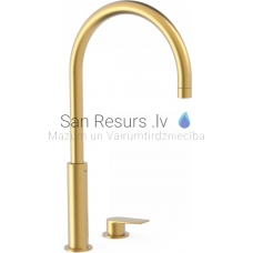 TRES PROJECT Console sink faucet with one lever, gold matt