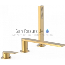 TRES PROJECT Single lever bath rim faucet, gold matt