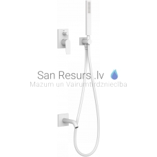 TRES PROJECT Builtin shower/bath system set, white matt