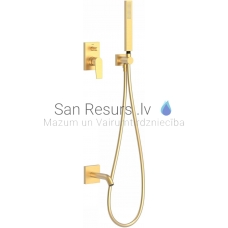 TRES PROJECT zemapmetuma dušas/vannas sistēmas komplekts ar vienu sviru, zelta, gold matēts