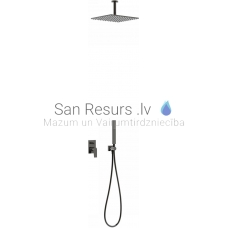 TRES PROJECT built-in shower faucet with shower set, Metallic black