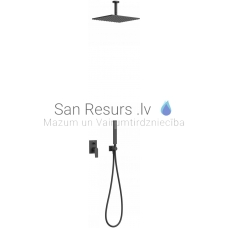 TRES PROJECT built-in shower faucet with shower set, black matt