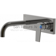 TRES PROJECT Single-lever wall-mounted faucet, Metallic black