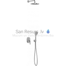 TRES BASE PLUS built-in shower faucet with shower set (2 channels), Chromium