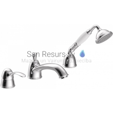 TRES CLASIC RETRO Single lever bath rim faucet, Chromium