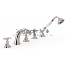 TRES CLASIC RETRO 5-piece bathroom faucet, Steel