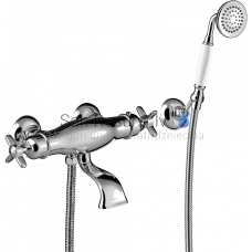 TRES CLASIC RETRO Thermostatic bath and shower faucet, Chromium