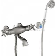 TRES CLASIC RETRO Thermostatic bath and shower faucet, Steel