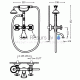 TRES CLASIC RETRO Dušo ir vonios komplektavimo sistema, Plienas