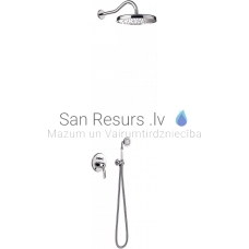 TRES CLASIC RETRO built-in shower faucet with shower set, Chromium